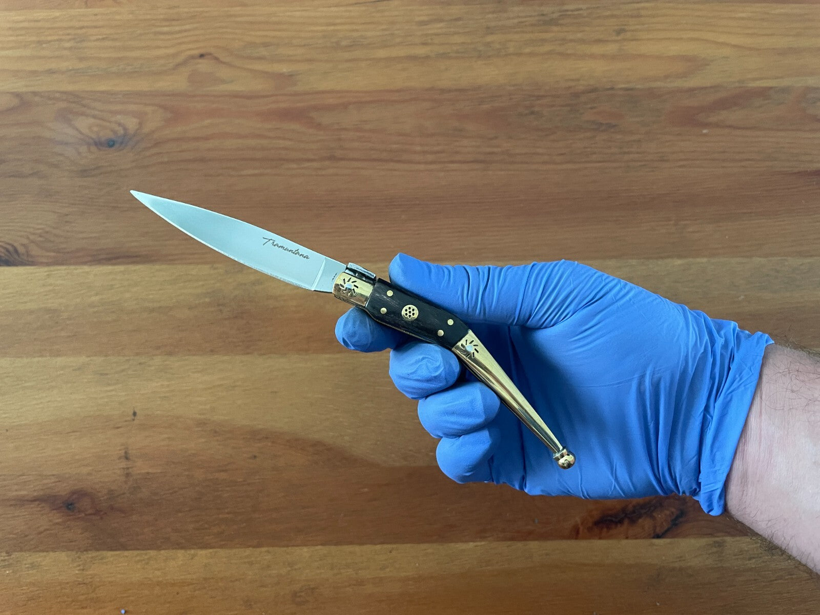 3.2" 420 Steel Navaja Tramuntana Empordanesa Brass Ferrules & Bullhorn Inserts