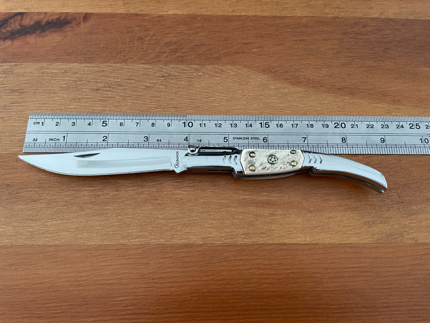 3.8" Arabian Folding Pocket Knife Real Deer Antler Scales From Spain - US Seller