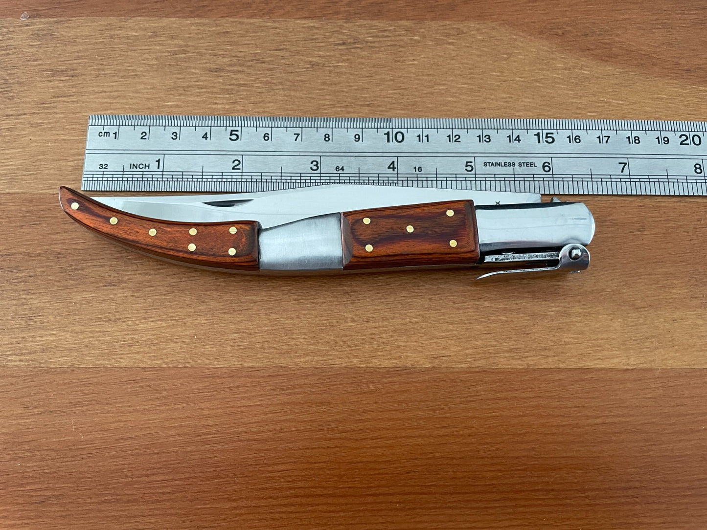 5.1" Arabian Style Navaja Folding Pocket Knife Red Stamina Wood From Spain
