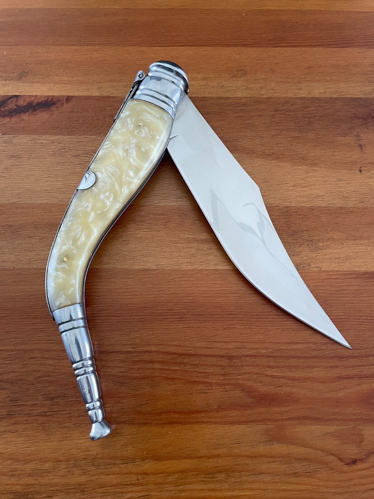 8.85" Giant Navaja Sevillana Folding Pocket Knife Nacre Imitation Handle Ratchet