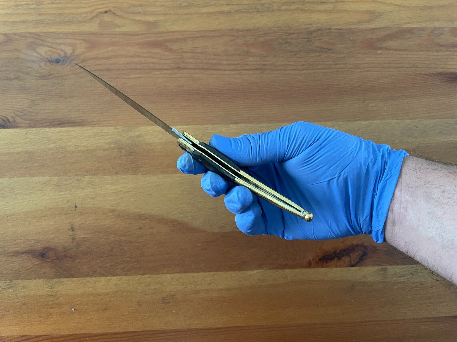 3.2" 420 Steel Navaja Tramuntana Empordanesa Brass Ferrules & Bullhorn Inserts