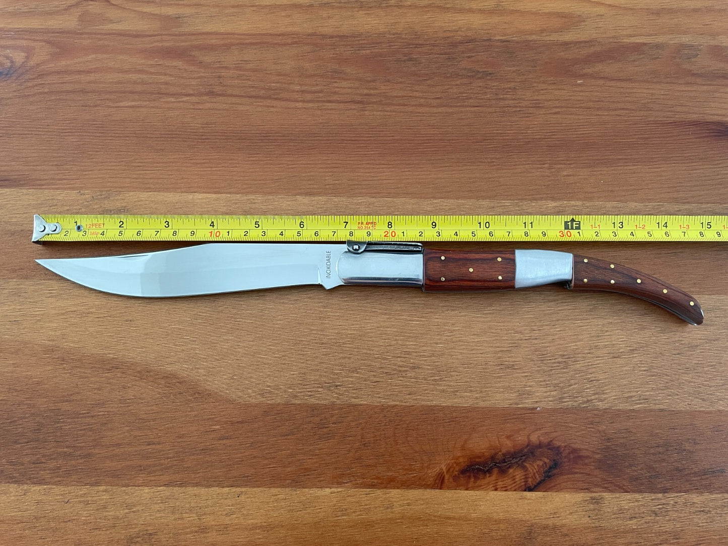 6.5" Long Blade Arabian Style Navaja Folding Knife Red Wood Scales From Spain