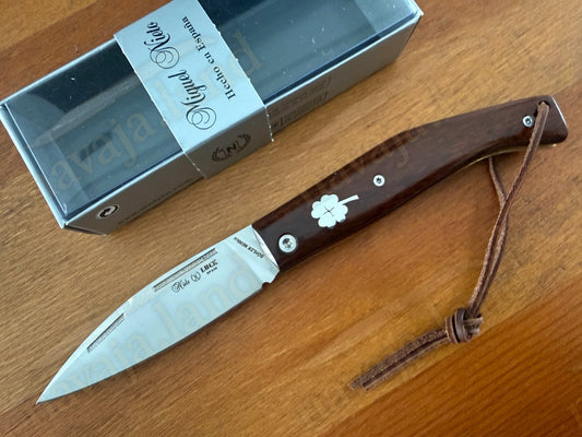 Miguel Nieto🍀LUCK Spanish Folding Knife Böhler N690Co Steel Walnut Wood Handle