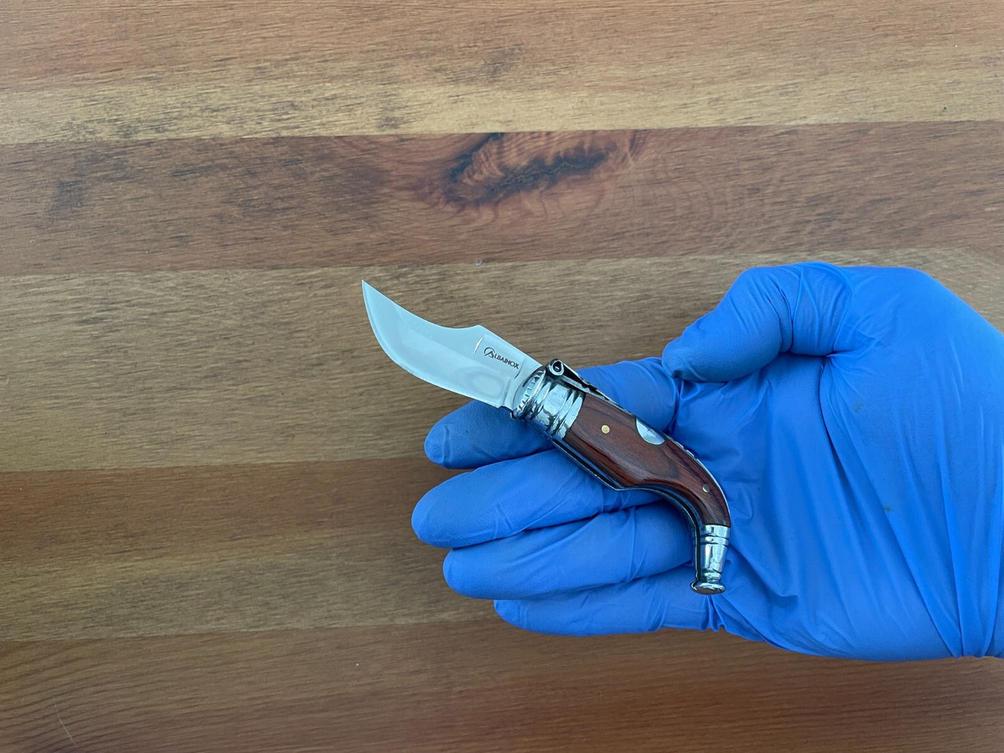 1.95” Spanish Navaja Capaora Pocket Knife Red Stamina Wood - USA seller