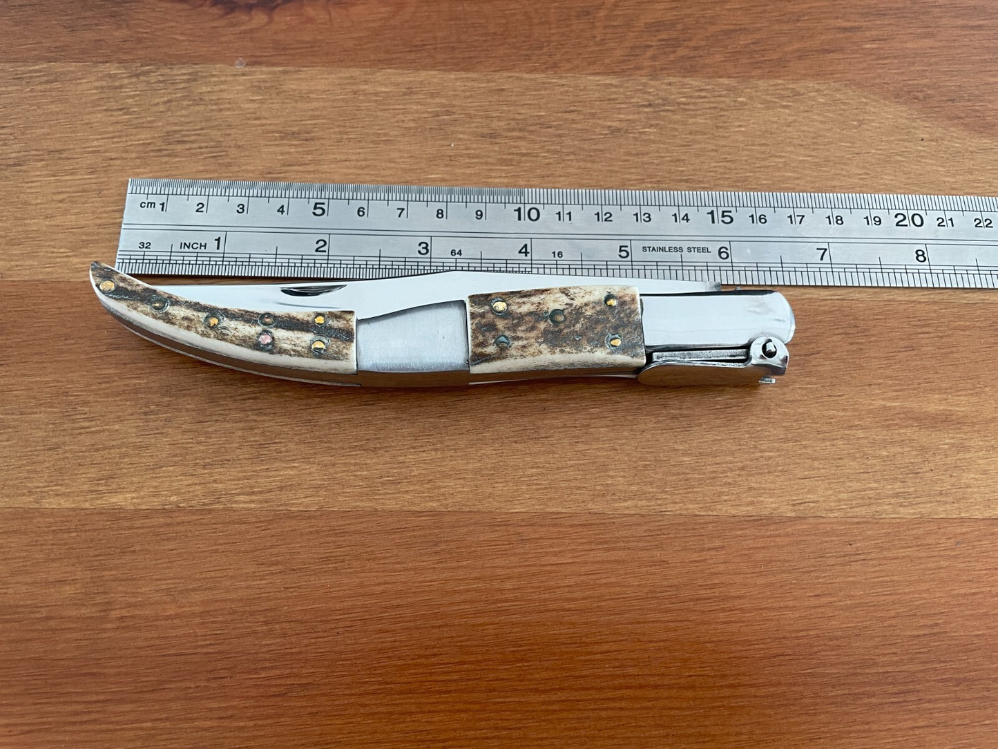 5.3" Arabian Folding Pocket Knife Real Deer Antler Scales Handmade in Spain