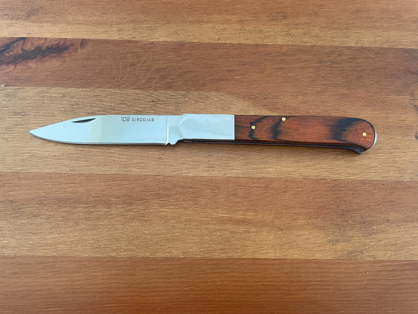 4.2" Cabritera Pocket Knife Spanish Navaja Red Stamina Wood Handle 108 Girodias