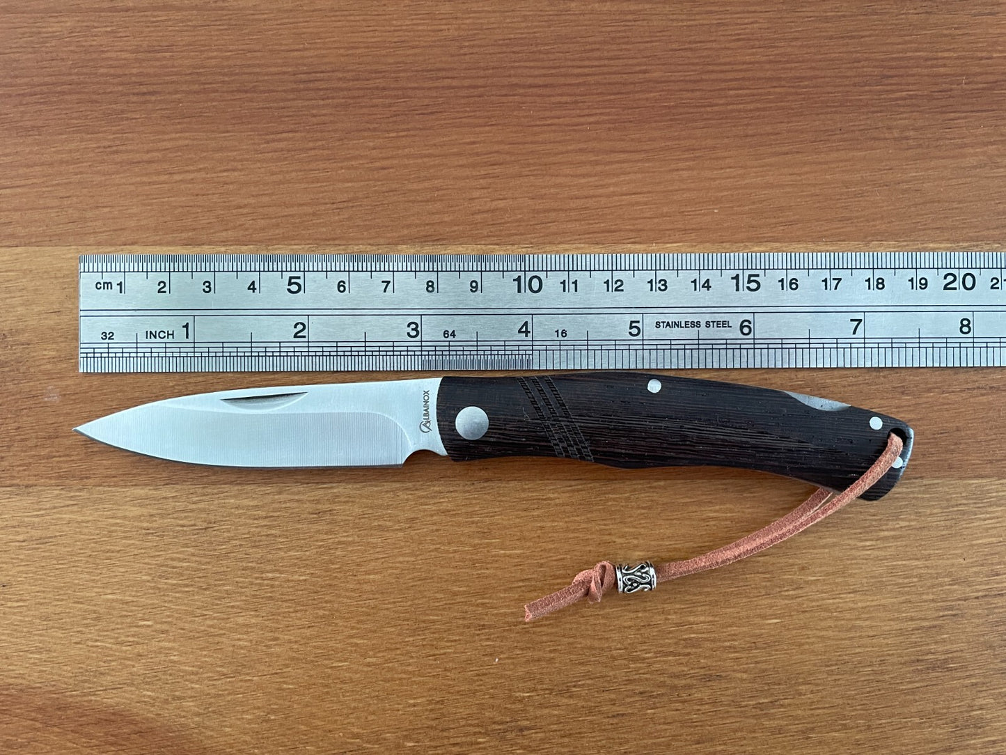 3.15" Stainless Steel Spanish Navaja Pocket Knife Wenge Wood Scales Well Built