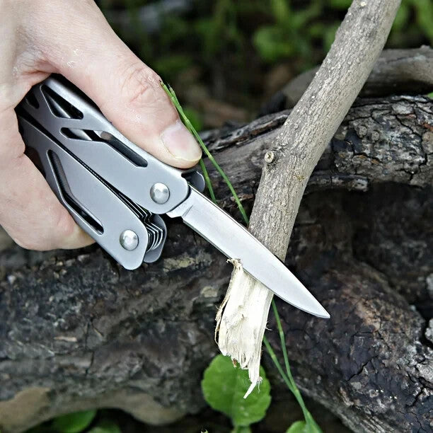 Camping Stainless Steel 12-In-1 Multi Tool with Sheath Included Ozark Trail
