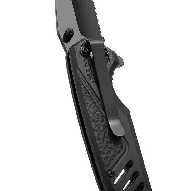2.8" Blade Ozark Trail Folding Knife High-Quality Aluminum Handle Pocket Clip