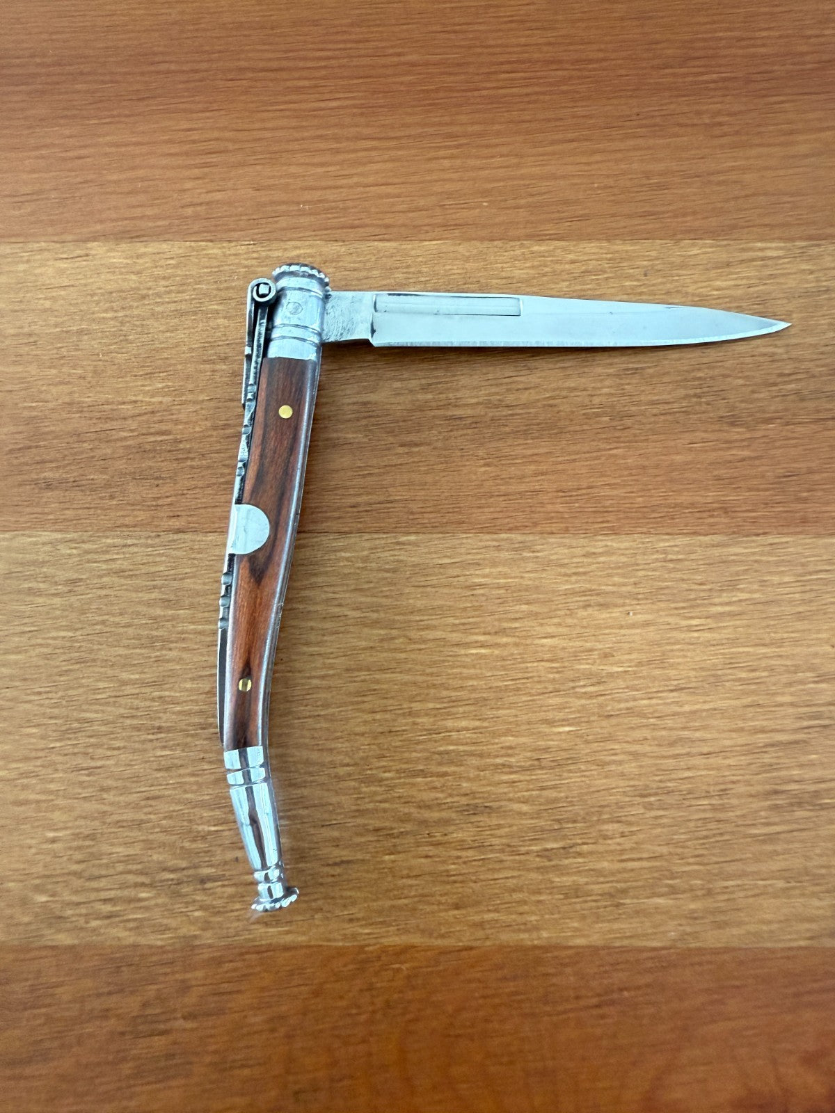 3.1 in. Estilete Spanish Navaja Pocket Knife Pakkawood Handle Billet Lock Spain