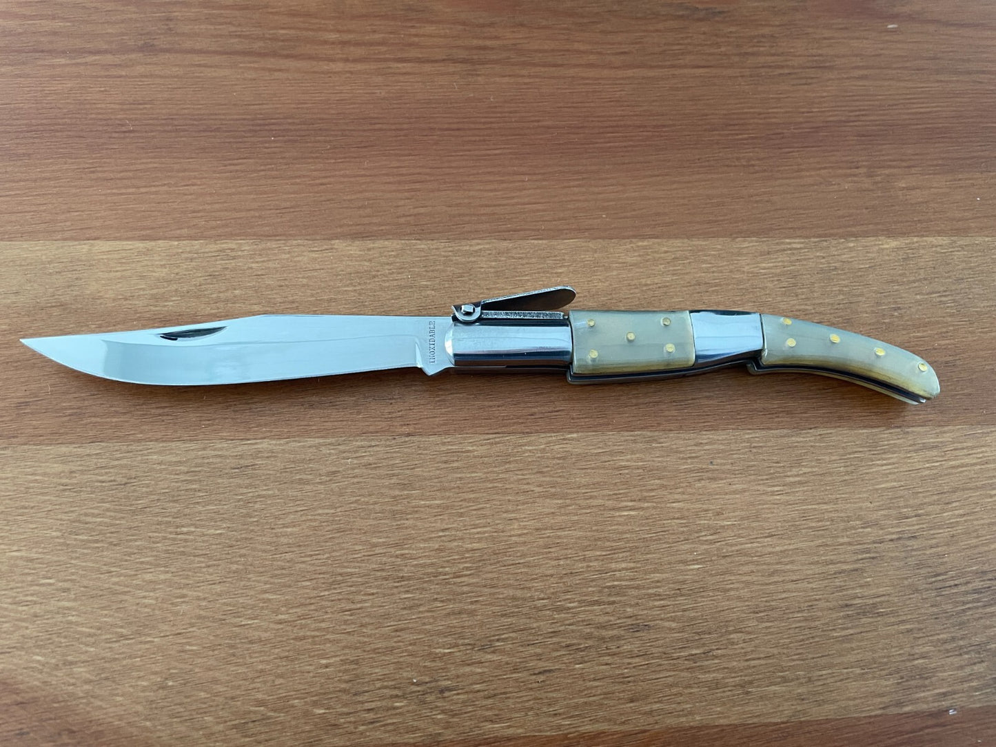 4" Arabian Style Navaja Folding Pocket Knife Bull Horn Scales Made in Spain