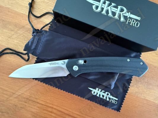 Folding Knife G10 Handle - D2 Steel - 3.4" Blade Axis Lock w/ Presentation Box