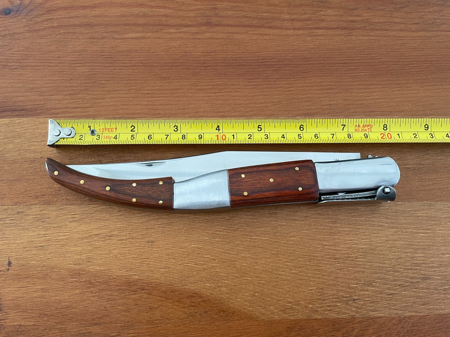 6.5" Long Blade Arabian Style Navaja Folding Knife Red Wood Scales From Spain