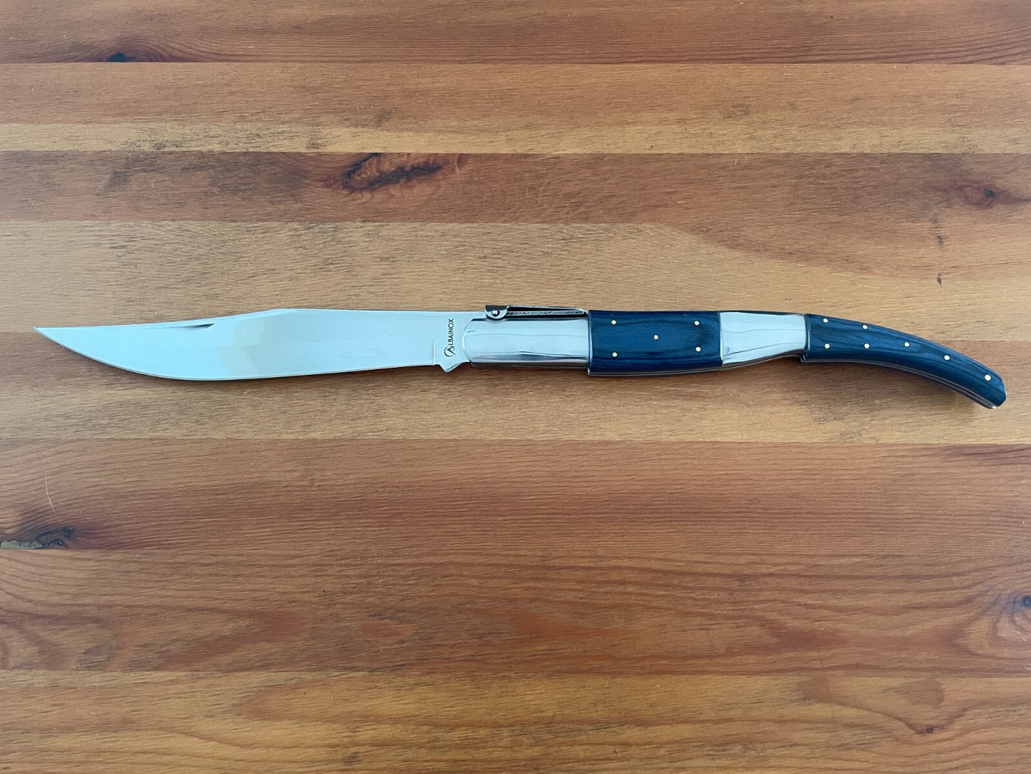8.5" Arabian Style Navaja Folding Pocket Long Knife Blue Scales From Spain