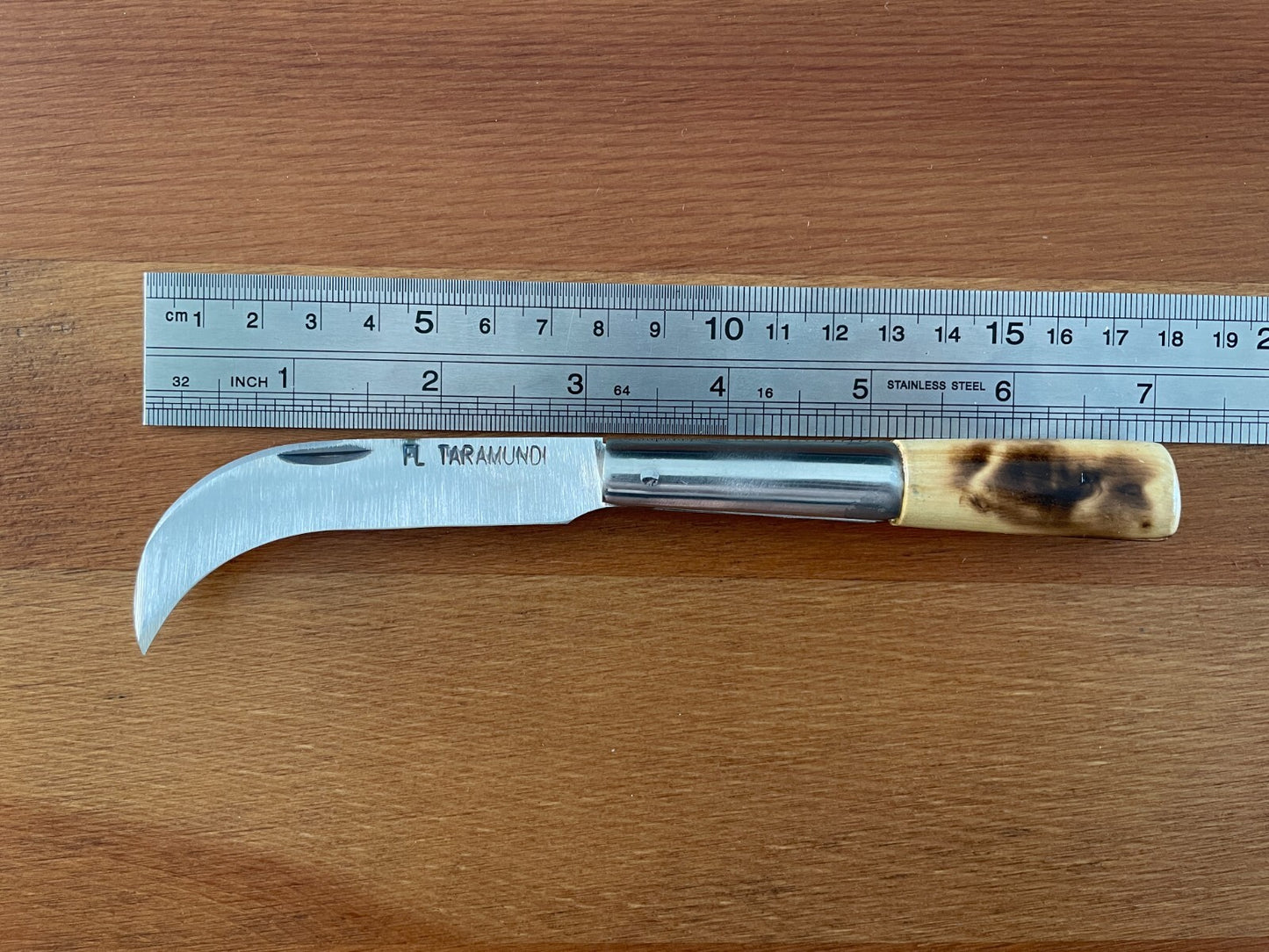 2.9" FL Taramundi Artisan Pocket Knife Navaja Hawkbill Tranchete Boxwood