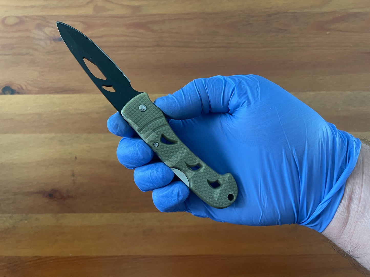 2.95" Lightweight Tactical Knife Black Blade Plastic Camouflage Handle - Spain