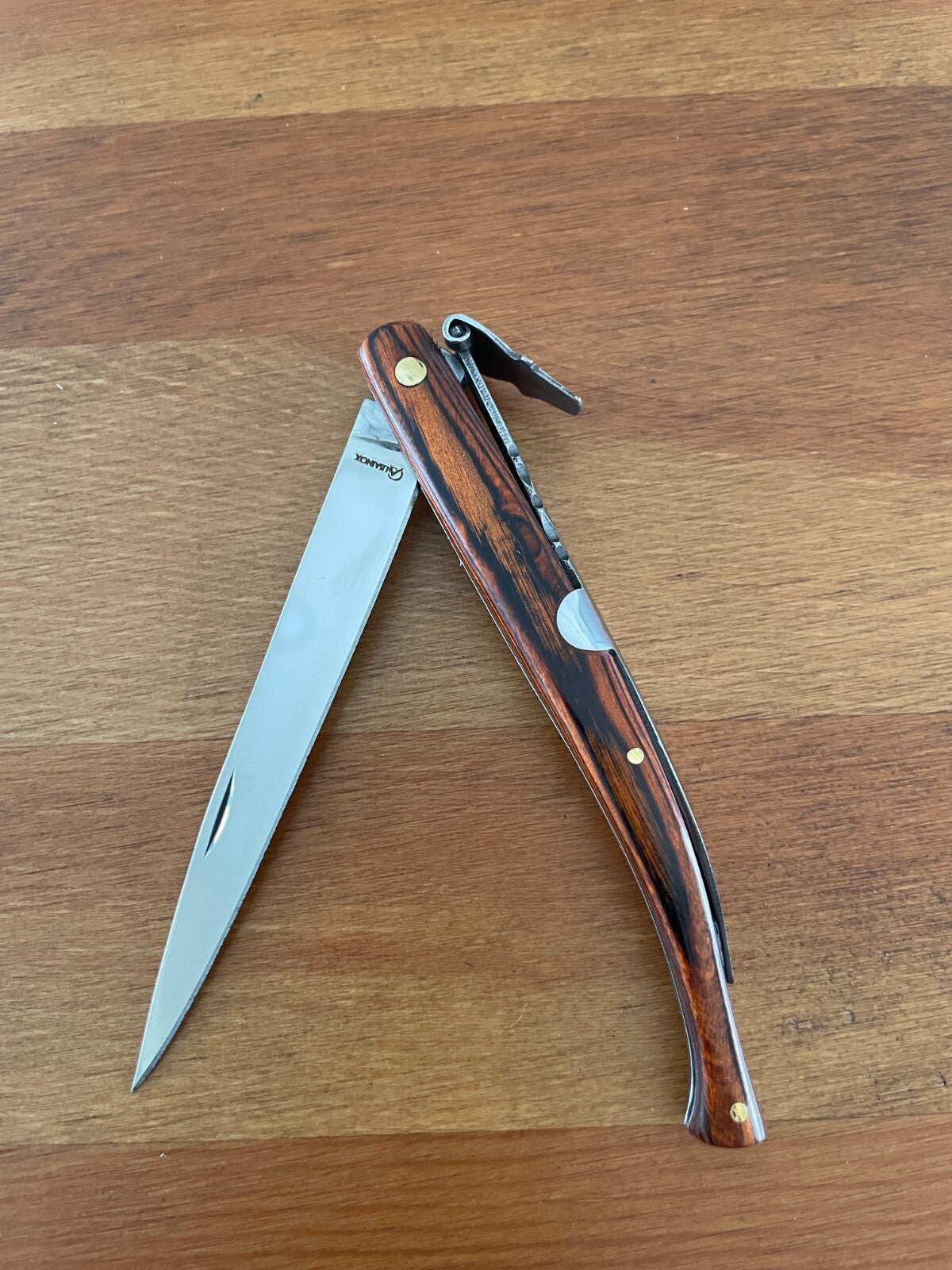 3.9 in. Estilete Spanish Navaja Pocket Knife Red Stamina Wood Handle US Seller