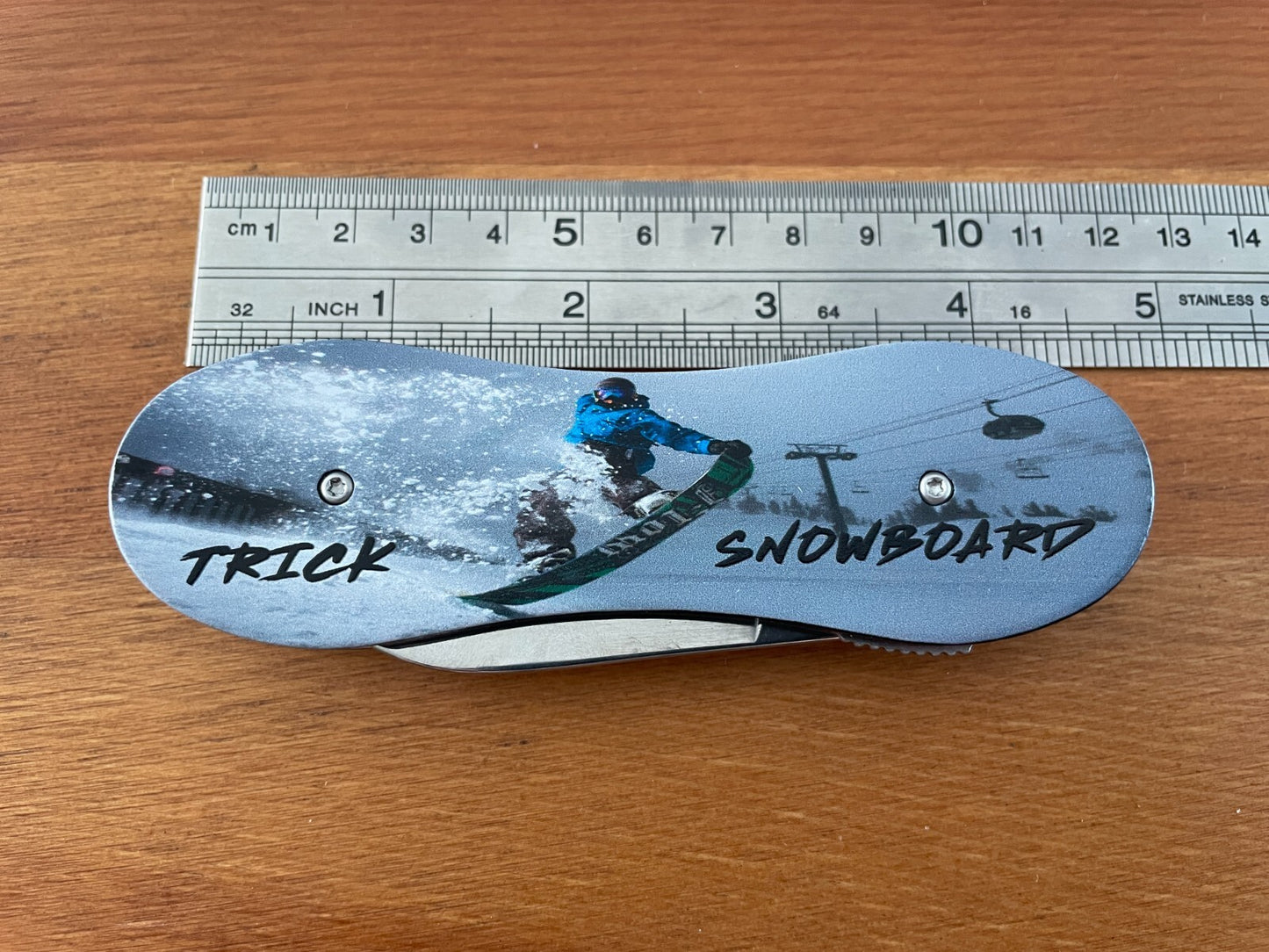 3.14 in. 420 Steel Navaja Snowboard Pocket Knife Bottle Opener Liner Lock