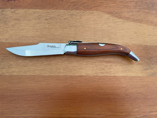 3.6” Spanish Navaja Teja Albacete Pocket Knife Red Stamina Scales - USA Seller