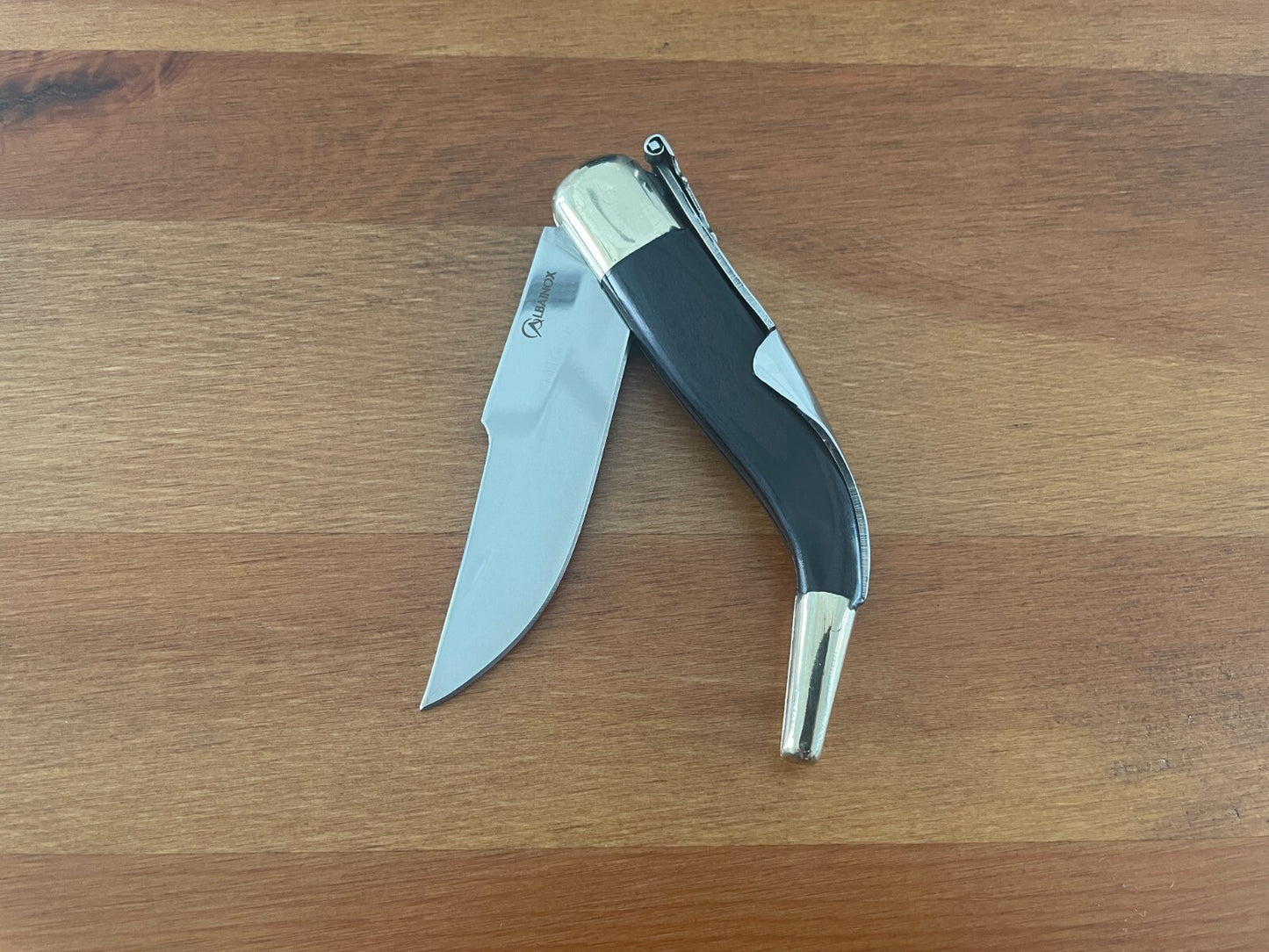 3.5" Luxury Spanish Navaja Pocket Knife Black Stamina / Alpaca From Spain