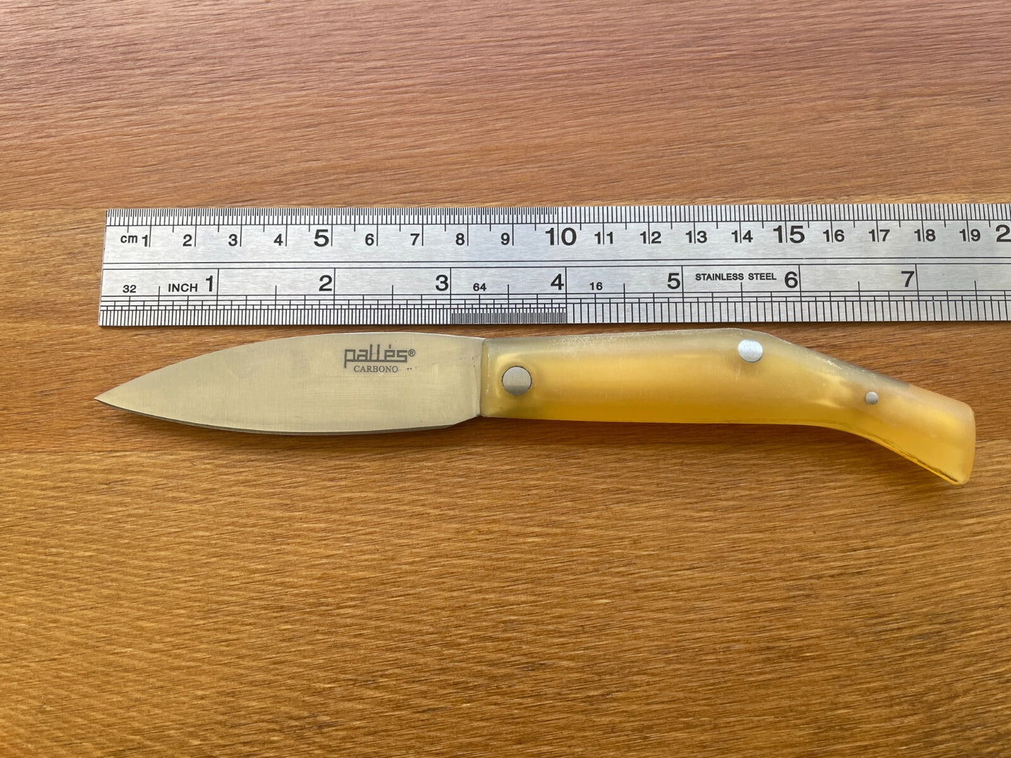 3.14" Pallés Carbon Steel Navaja Pocket Knife Blade ABS Handle Slipjoint Lock