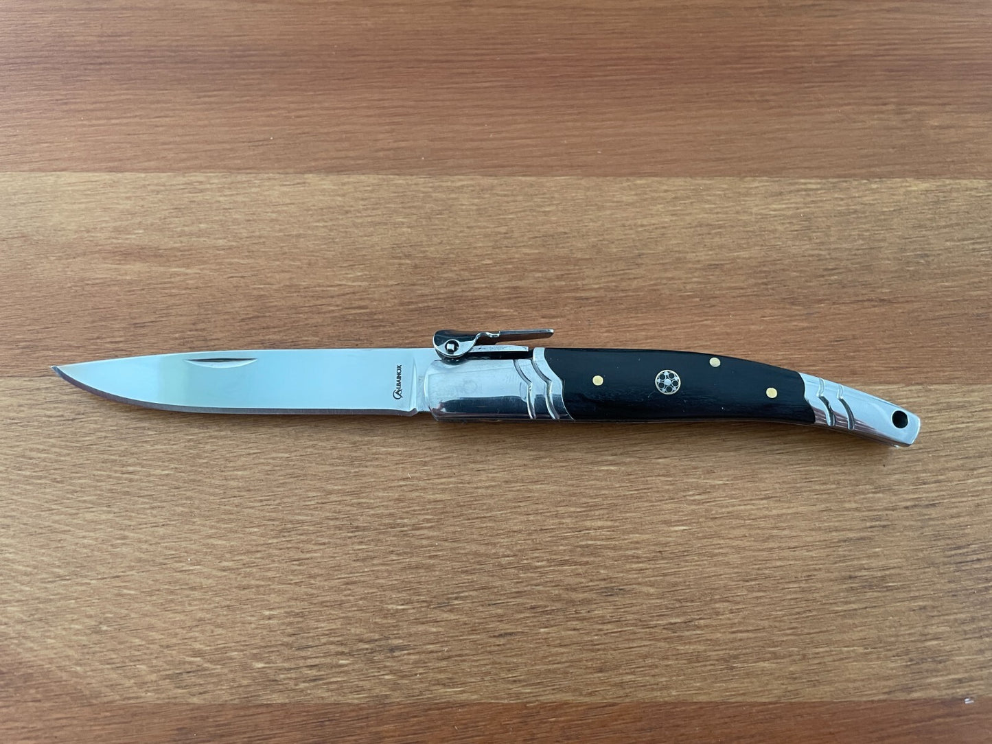 3.14 Stainless Steel Blade Spanish Navaja Pocket Knife With Ratchet Sound