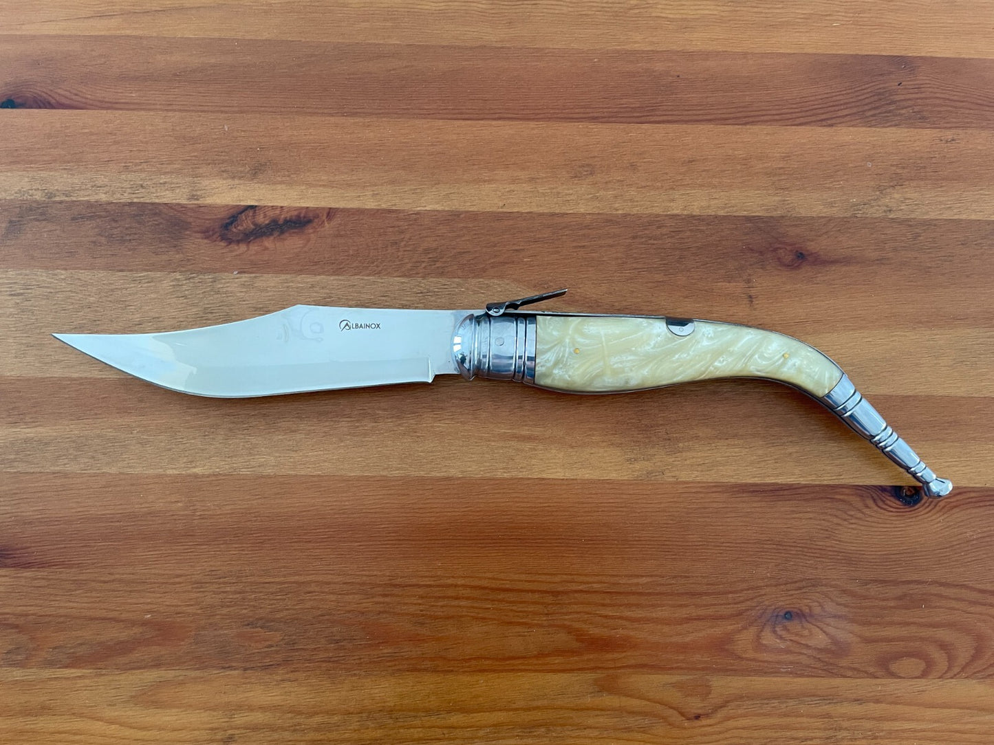 8.85" Giant Navaja Sevillana Folding Pocket Knife Nacre Imitation Handle Ratchet