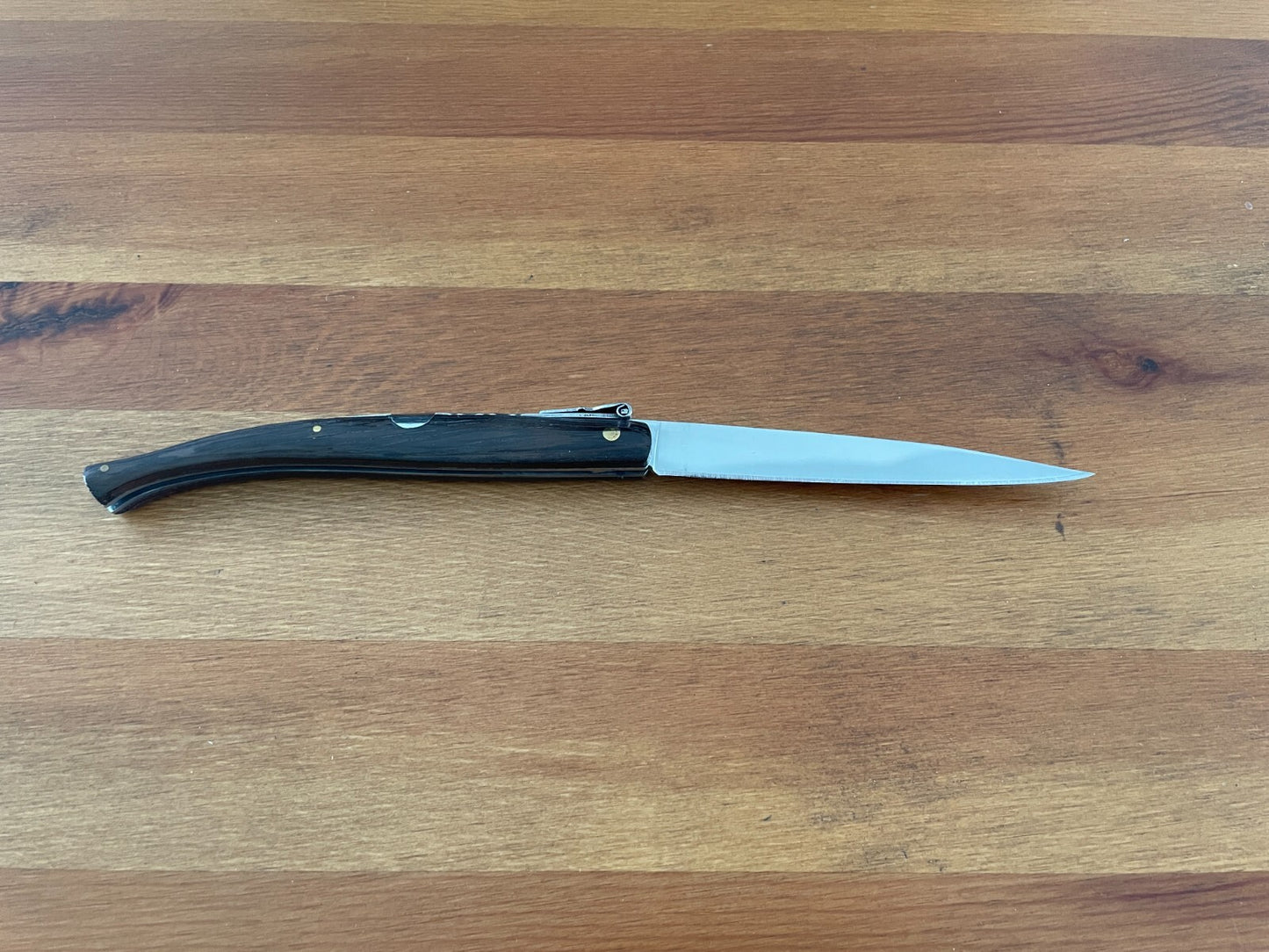 4.7 in. Estilete Spanish Navaja Pocket Knife Wenge Wood Handle From Spain