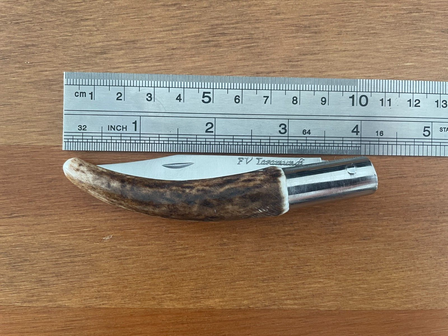 3.14" FV Taramundi Navaja Pocket Knife From Asturias - Spain Genuine Deer Antler