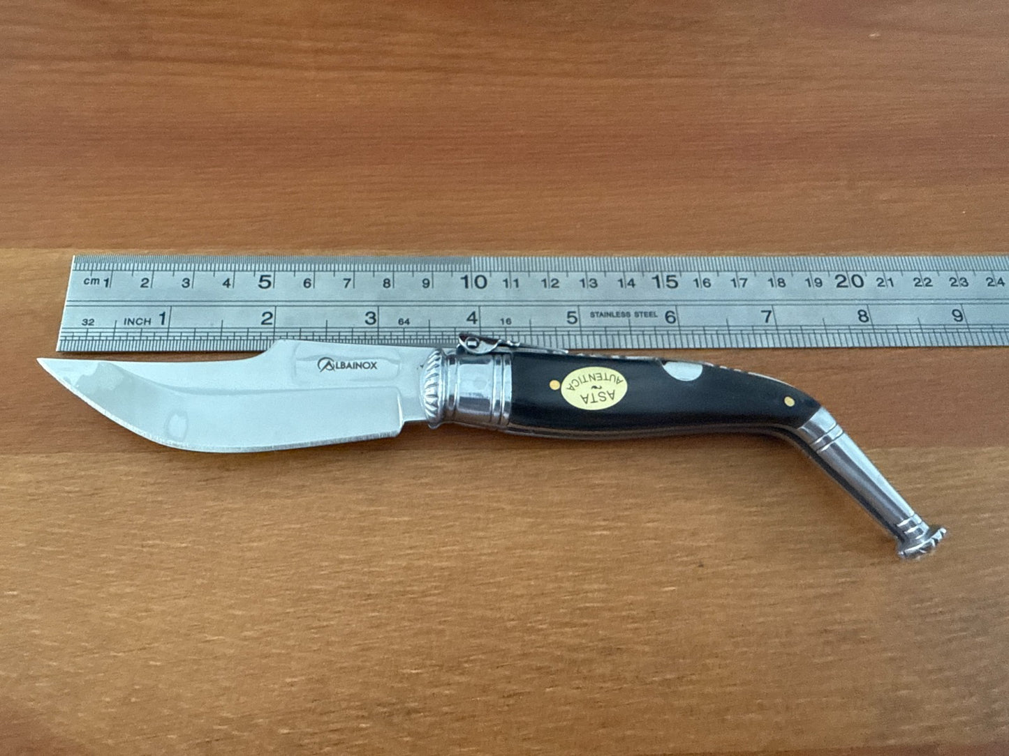 3.3" Navaja Jerezana Pocket Knife Bullhorn Scales with Ratchet From Spain