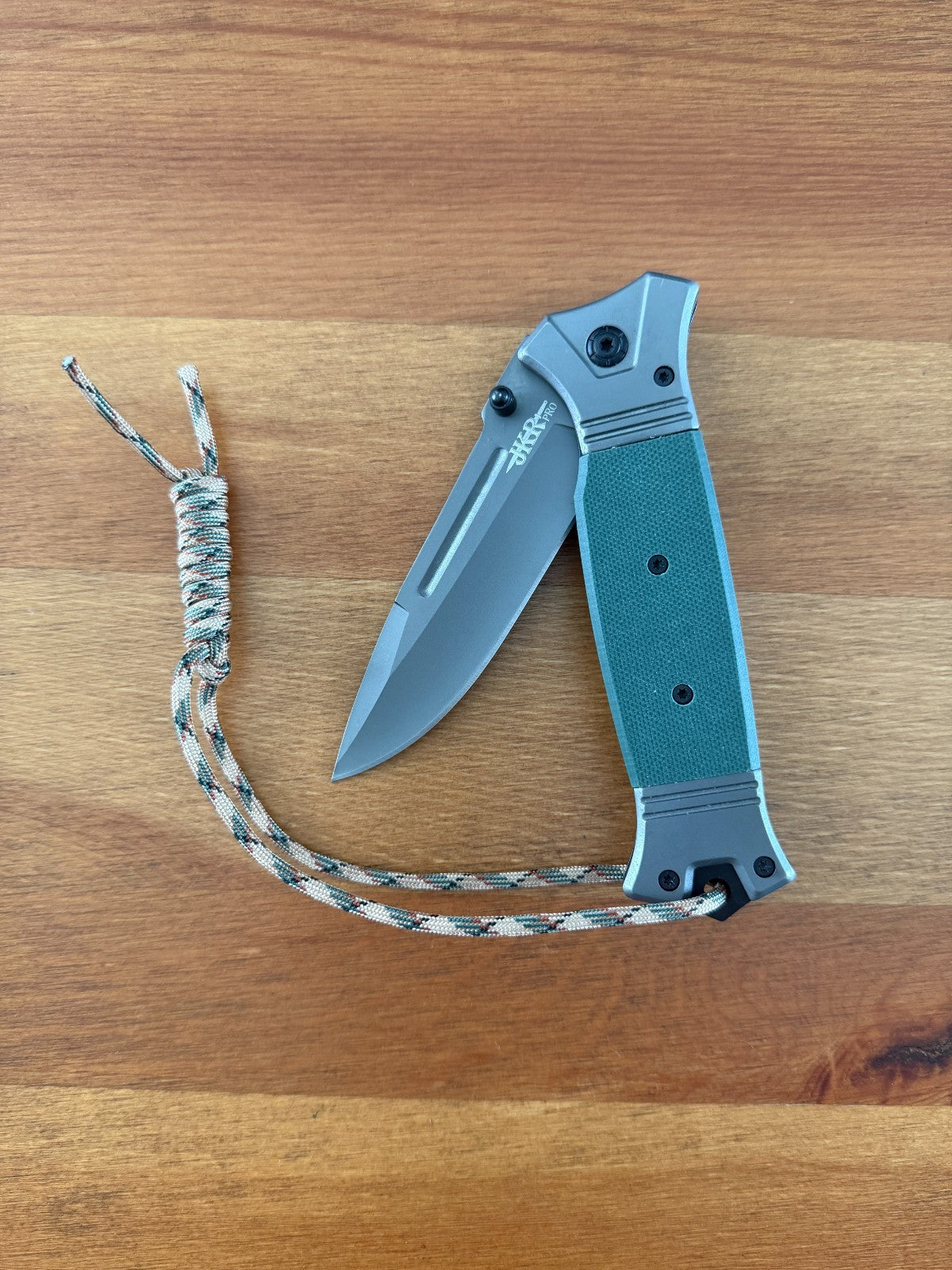 3.7" Stainless Steel Blade Rescue Pocket Knife With Titanium Coating G10 Handle