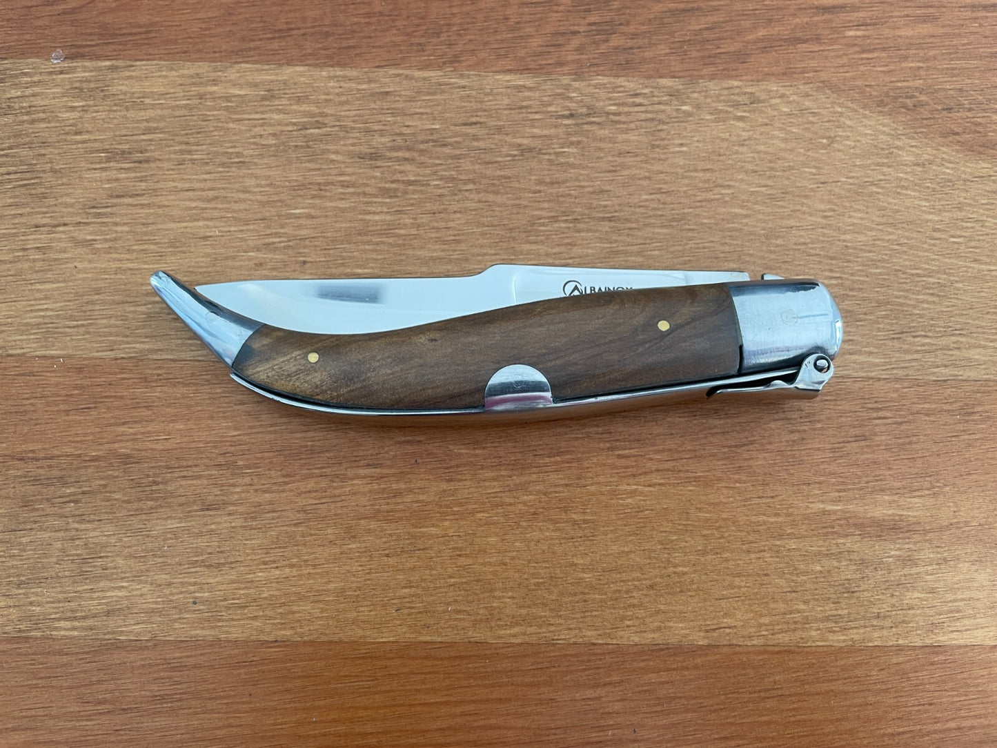 4.2" Spanish Navaja Teja Albacete Pocket Knife Olivo Wood Scales