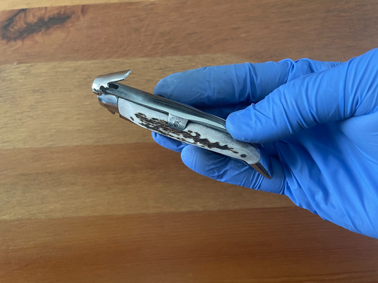 3.35” Spanish Navaja Pocket Knife Genuine Deer Antler Scales Handcrafted Spain