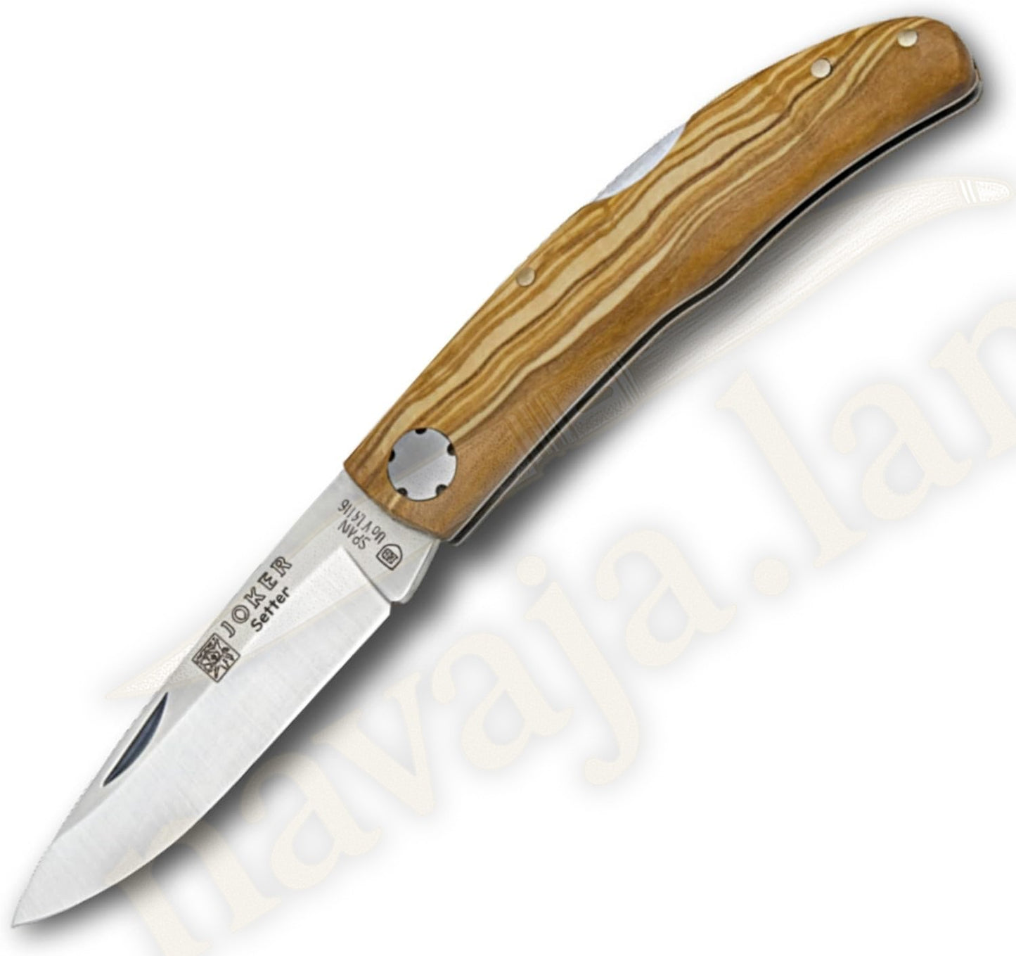 3.15” Joker Setter Bushcraft Folding Knife (Olive Wood Handle) Handmade Spain