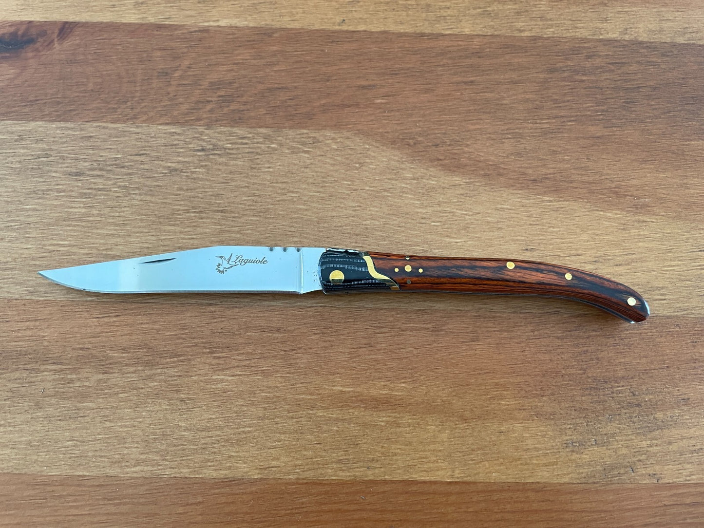 3.54” Navaja Laguiole Folding Pocket Knife Red Stamina/Mikarta Handle Slipjoint