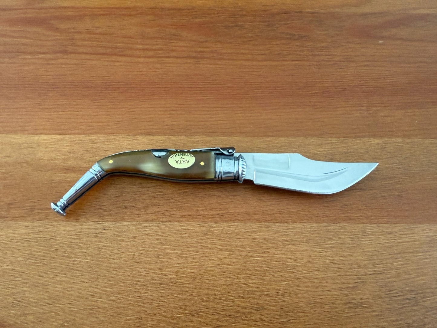 3.15" Navaja Jerezana Pocket Knife Bullhorn Scales with Ratchet From Spain
