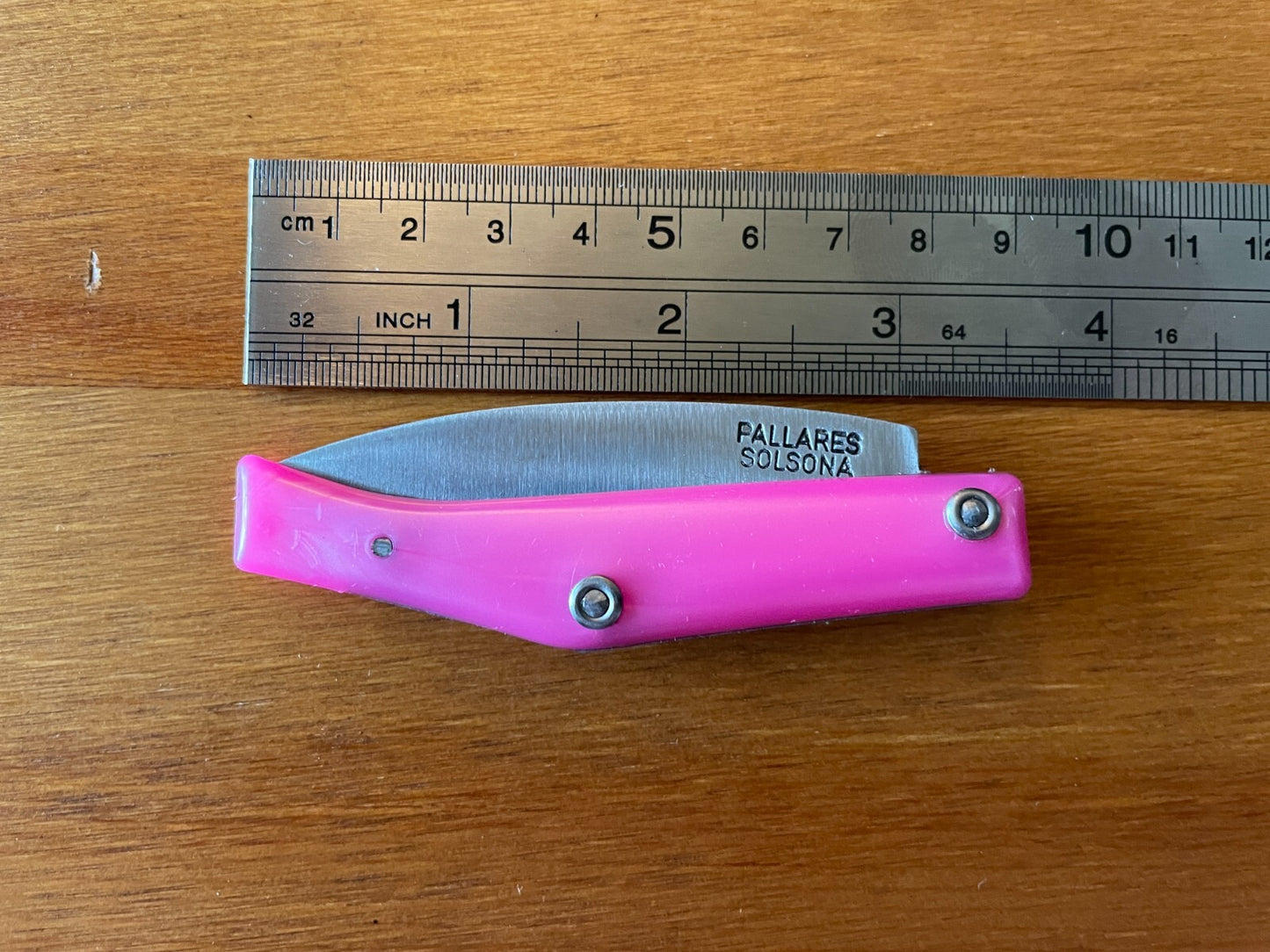 Pallares Solsona Pocket Knife Cabon Steel 2.76" / 7 cm Fuchsia from Spain New