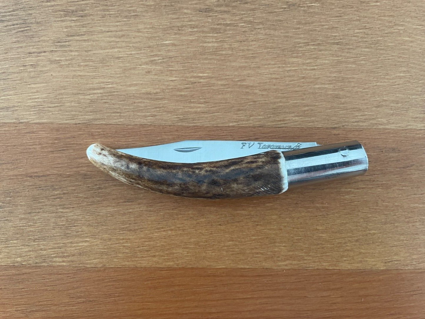 3.14" FV Taramundi Navaja Pocket Knife From Asturias - Spain Genuine Deer Antler