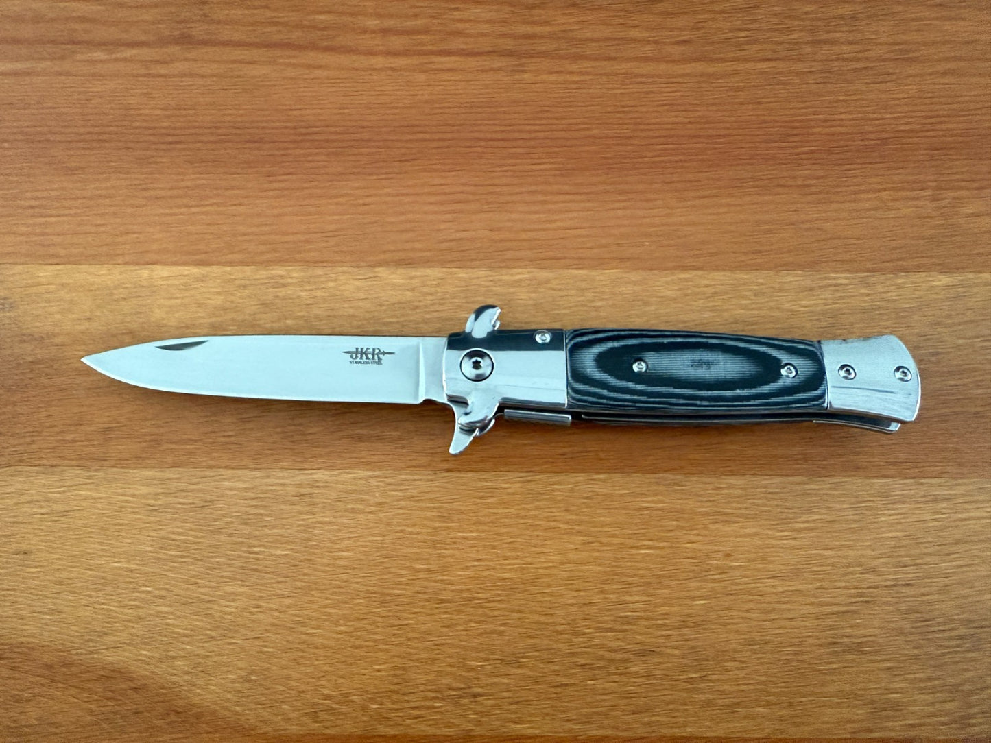 3.6" Stainless Steel Blade Spear Point Pocket Knife Micarta Scales Liner Lock