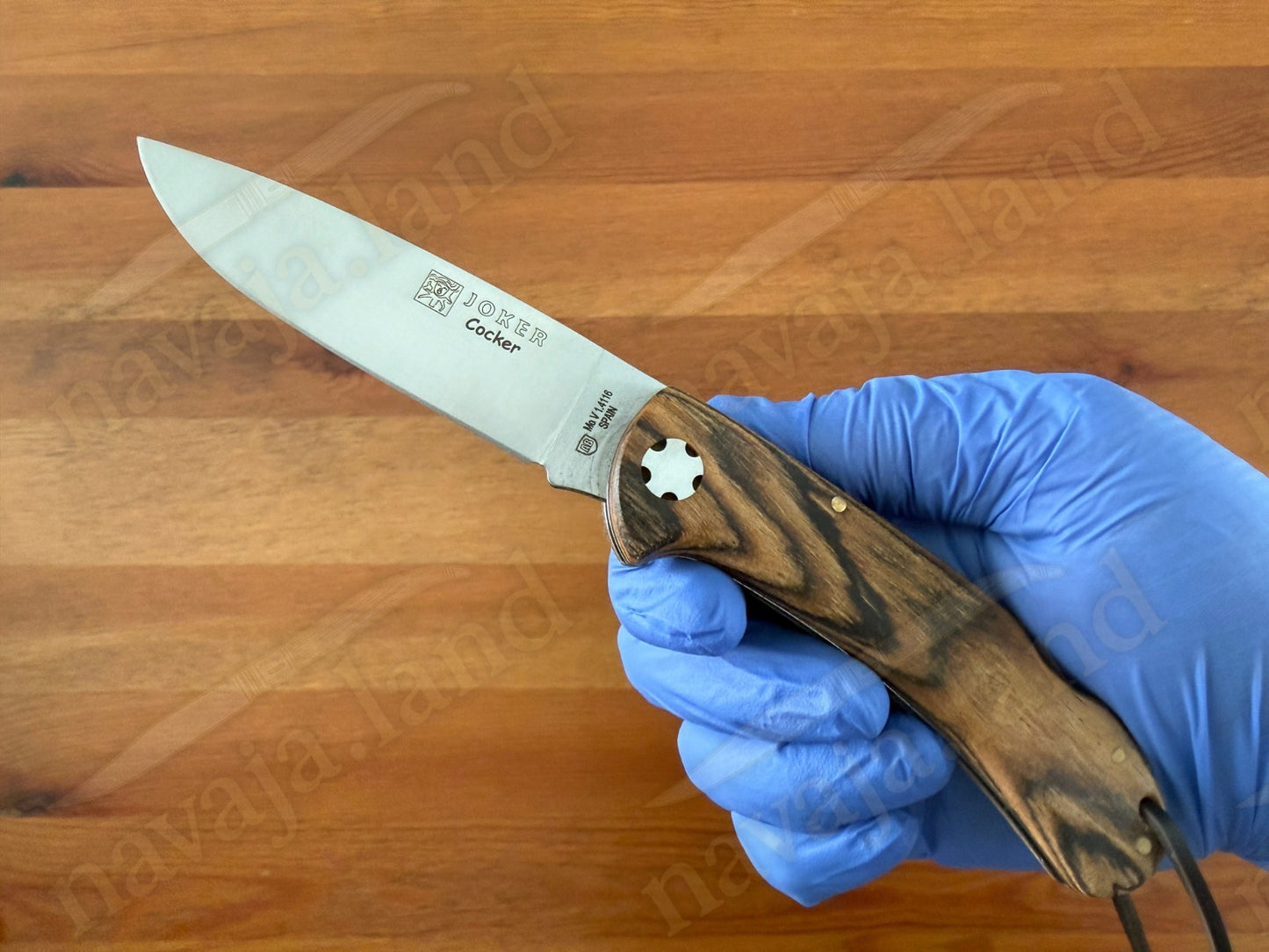 Joker Cocker Hunting Folding Knife 3.5” MOVA Blade Bocote Wood Handle From Spain