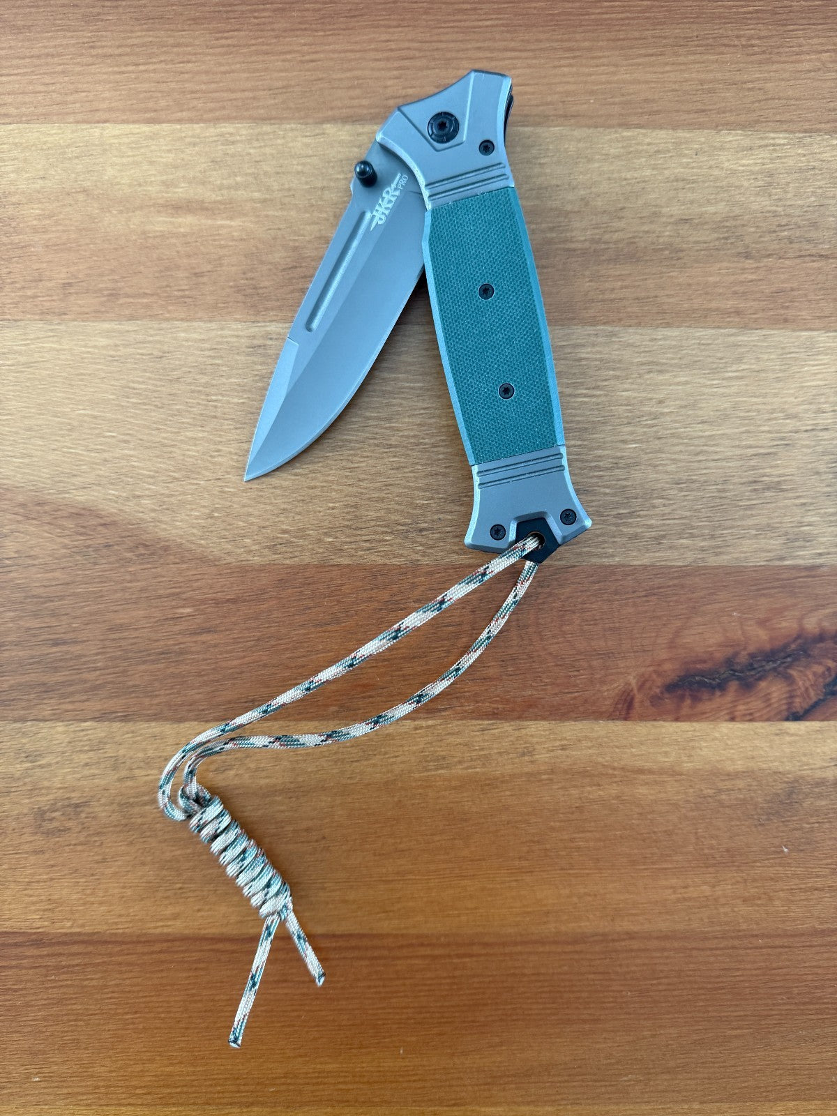 3.7" Stainless Steel Blade Rescue Pocket Knife With Titanium Coating G10 Handle