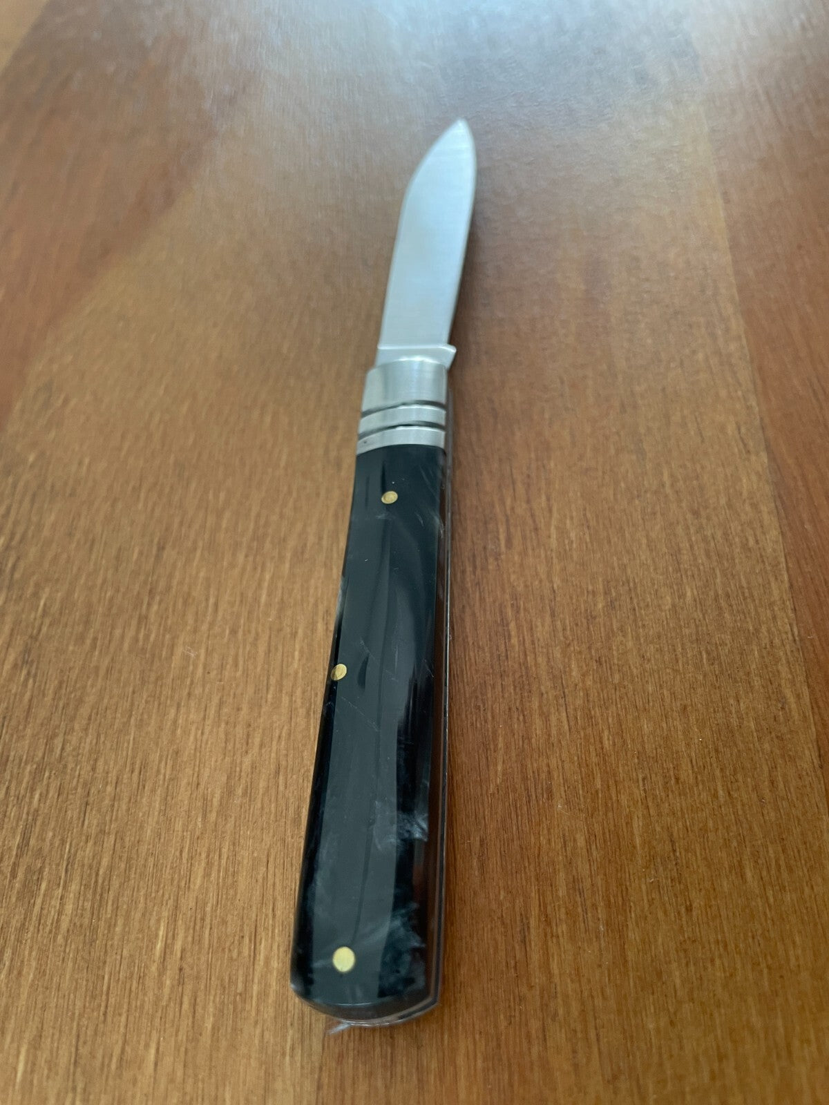 2.8" Made in Spain Navaja Albacete Classic Pocket Knife Black Celluloid Handle