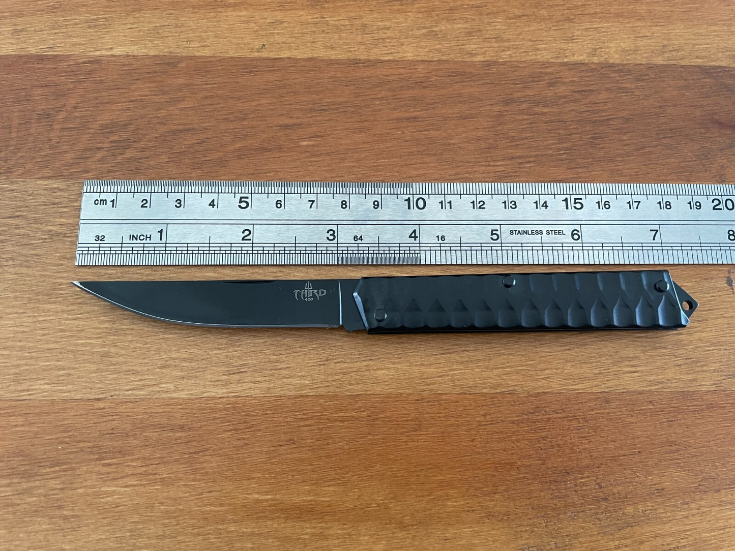 3" Tanto 420 Steel Navaja Folding Pocket Knife Black Steel Handle From Spain