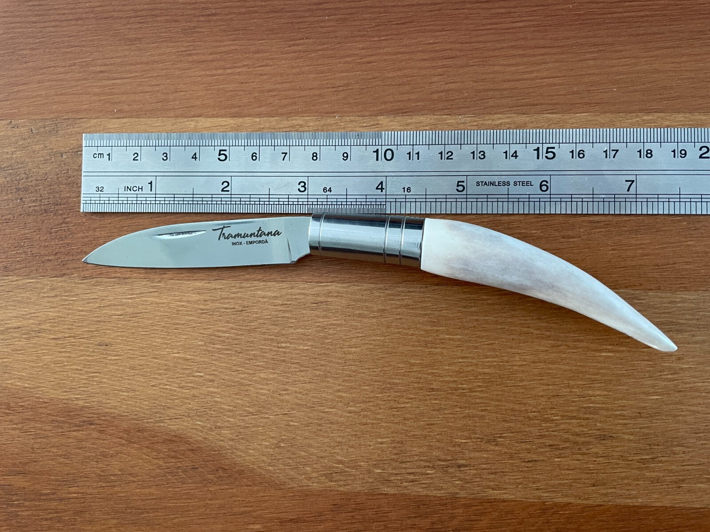 3.15" 420 Steel Navaja Gallega Tramuntana Knives Polished Staghorn Handle