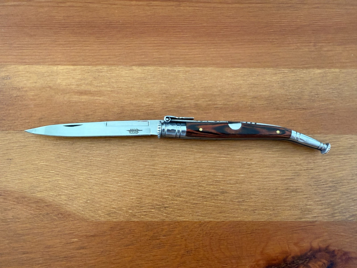 3.9 in. Estilete Spanish Navaja Pocket Knife Pakkawood Handle Billet Lock Spain