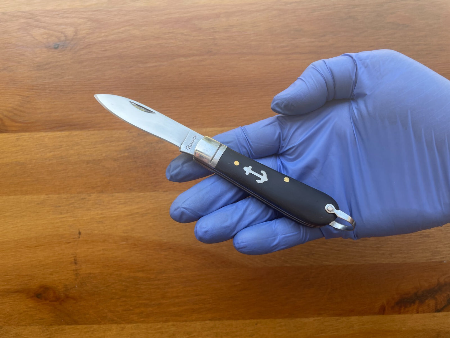 2.6" Pocket Knife Needle Point Black ABS Handle Sailor / Marinera Navaja Spain