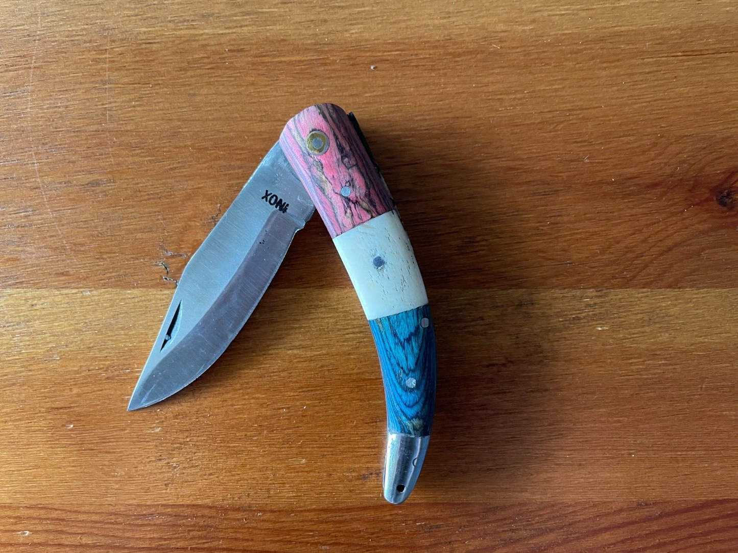 Spanish Navaja Pocket Knife 3.3” 3 color Wood Handle Handmade - USA Seller
