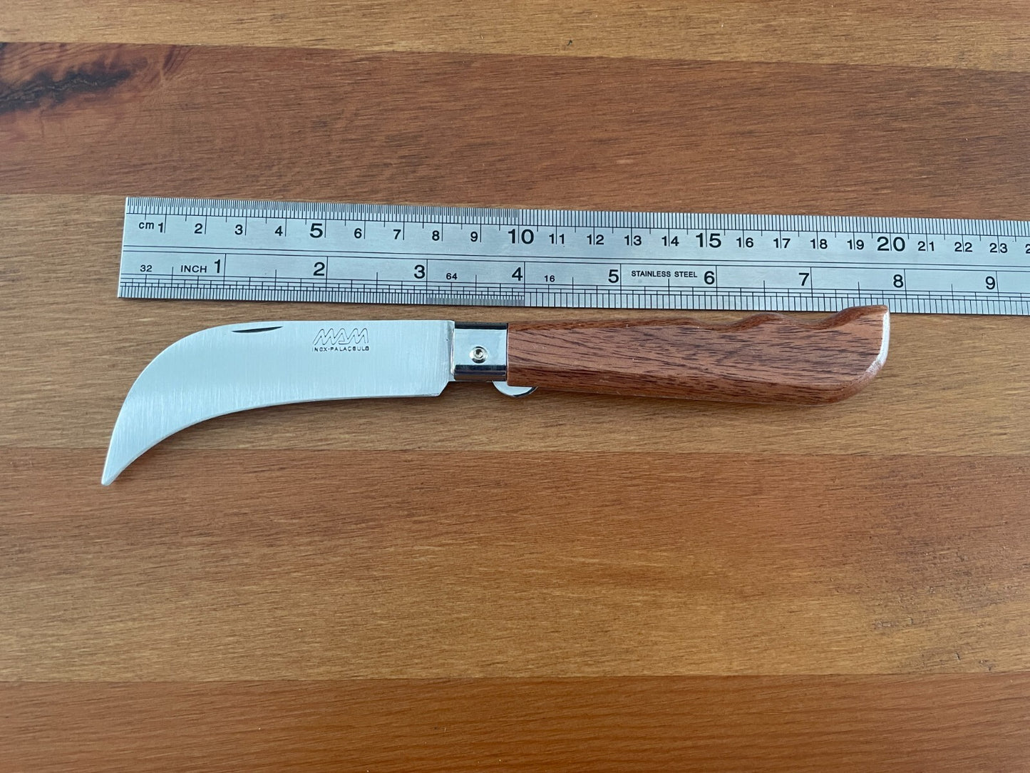 3.54" Portuguese Navaja MAM Harvesting and Mushroom Bubinga Wood Handle