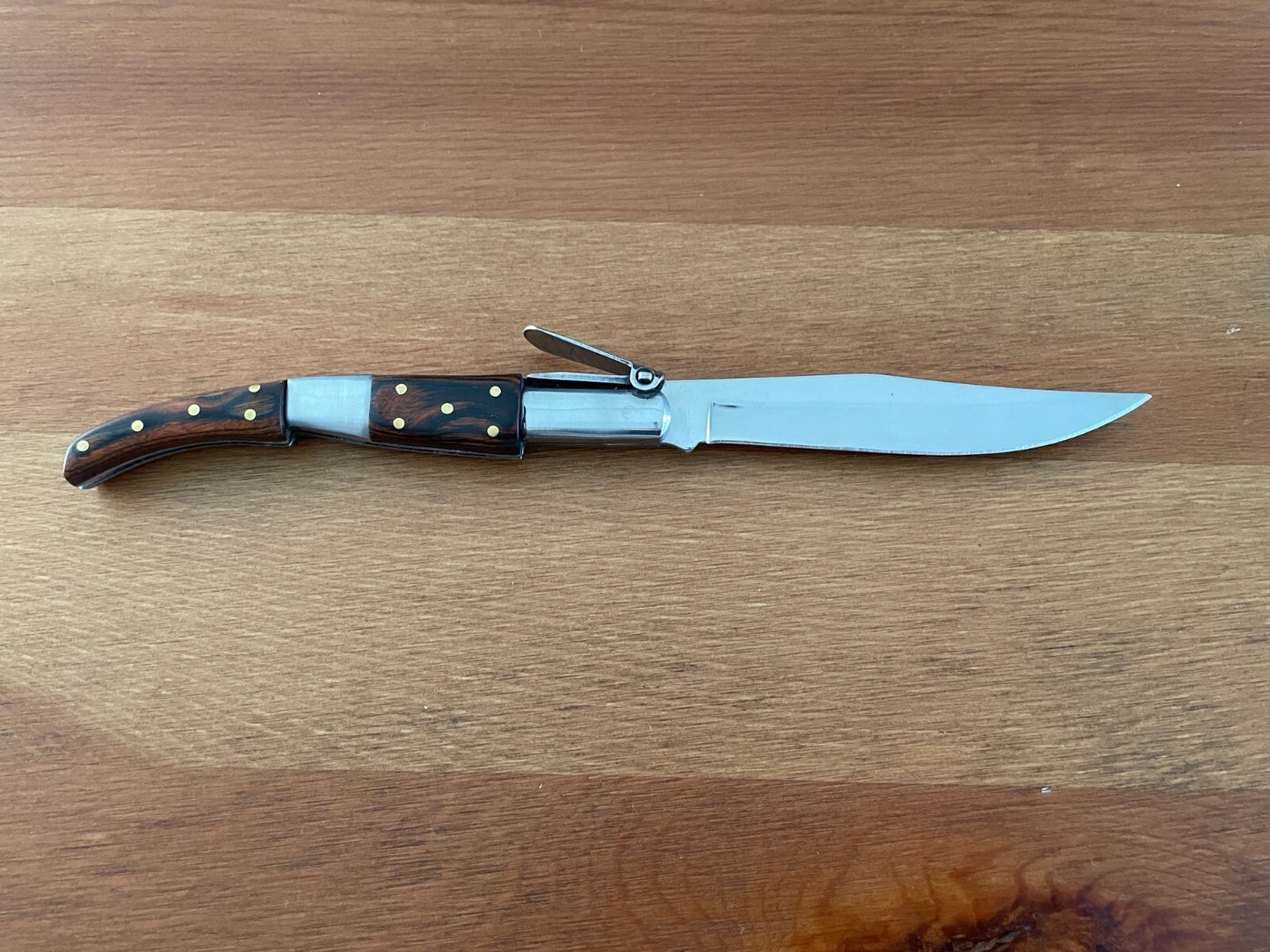4” Arabian Style Navaja Folding Pocket Knife Wood and Steel Handle Made in Spain