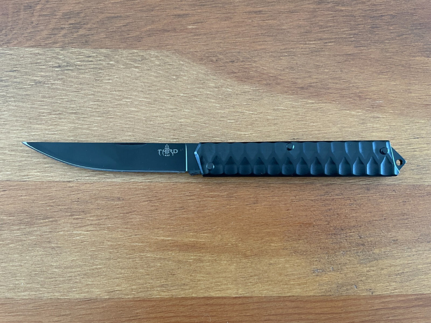 3" Tanto 420 Steel Navaja Folding Pocket Knife Black Steel Handle From Spain